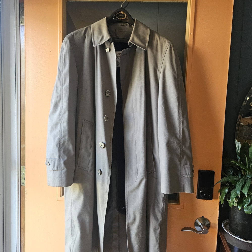 London Fog Men's Classic Gray Trench Coat